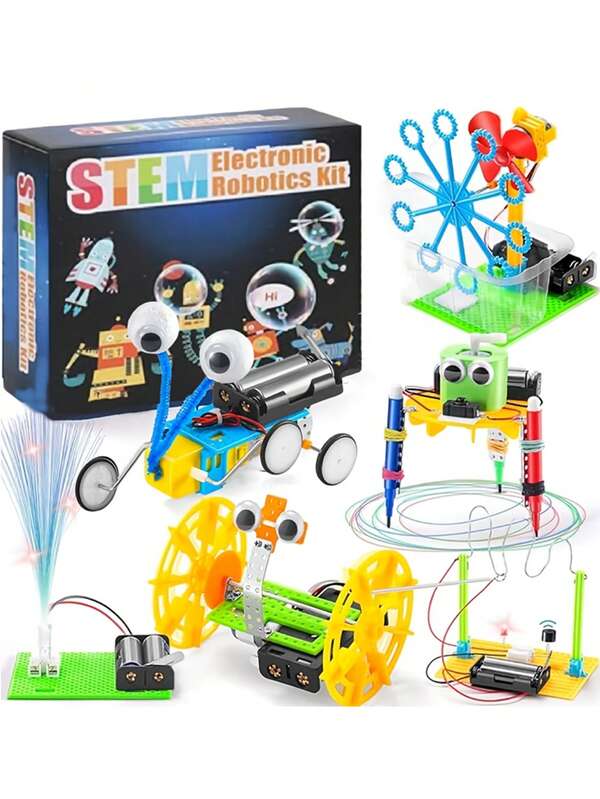 STEM Robotics Science Kits, DIY Projects For Kids, Electronic Science Experiments, Robot Building Craft Toys, Engineering Kits, Ideal Christmas Birthday Gifts For Boys & Girls
