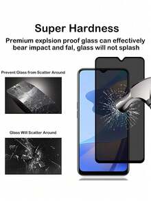5 件防偷窥钢化玻璃屏幕保护膜，兼容三星 Galaxy/ 17/16//Honor/兼容 /Redmi 等型号，防窥，防摔，无气泡，易于粘贴，9H 硬度，防爆隐私保护膜防水防震防刮防指纹全覆盖屏幕保护必需品，适用于日常防护、办公室、家庭隐私屏幕保护膜手机屏幕保护膜手机配件防摔 - 黑色 - 查看 7