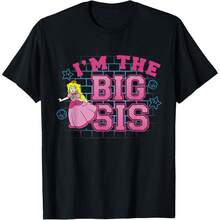 Camiseta con retrato de texto rosa "Soy la hermana mayor" de - Negro - Ver 1