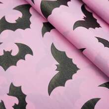 10/50/100pcs Pink Bat Pattern Gift Wrapping Tissue Paper, Suitable For DIY Crafts, Party Favors, Flower Bouquet Wrapping, Shoe & Clothing Moisture-Proof Packaging, Wine Bottle Cushion Packaging, Halloween Party Decoration - Multicolor - View 6