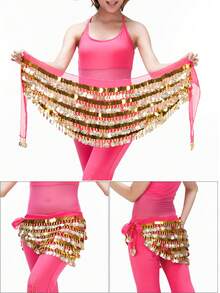 Đai lưng múa bụng lấy cảm hứng từ Ả Rập - Dây quấn cồng chiêng bằng đồng 5 lớp 288 xu dùng cho biểu diễn và sự kiện lễ hội - Nhiều màu - Xem 7