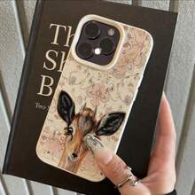 1pc TPU Material Elegant Deer Pattern Designed Phone Case, Suitable For Phones - White - View 2