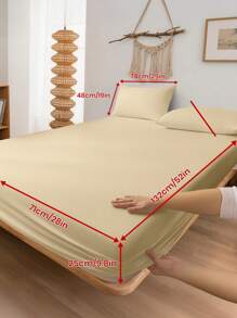 2/3件套床上用品套装，纯色床单套装，舒适家纺，柔软透气床垫保护套，亲肤床笠套装，四季皆宜，床单，床笠，床罩 99*190