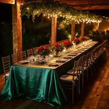 2 szt. satynowego obrusu 58*120 cali beżowy prostokątny gładki minimalistyczny obrus, odpowiedni na wesela, imprezy, bankiety, restauracje, na zewnątrz, patio, bufet, codzienny wystrój - Wielokolorowe - Zobacz 16