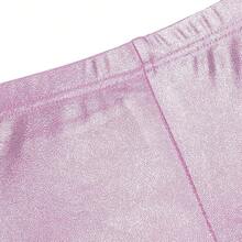 Kids Girls Dance Pants Gymnastic Shiny Metallic Dance Leggings Skinny For Performances Costume - Hồng - Xem 3