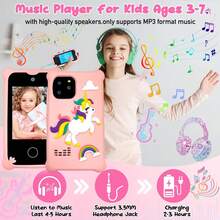 Kids Smartphone Gift For Boys & Girls, 2.8 Inch Touch Screen Unicorn Phone With Dual Camera, MP3 Player & Games, Creative Birthday Gift For Ages 3 4 5 6 7 8 10 Year Olds, Includes 32GB SD Card (Pink) - Multicolor - View 4