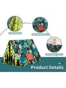 Chinchilla Meerschweinchen Dreieck Tunnel Spielzeug, Kleintier Schlafnest, Keine Installation Hamsterhaus - Strapazierfähiges & Leicht zu Reinigendes Doppelseitiges Fransen Design Kleintier Versteck Tunnel, Kleintier Bett für Igel Ratte