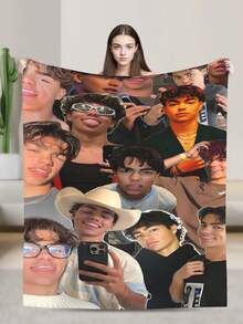 Malachi Barton Flannel Blanket For Girls And Boys, Anime Gift Cover Blanket, Comfortable Plush Flannel Fleece Printed Blanket, Double Blanket, Lightweight Plush, Suitable For Bed Decoration 50x40inch