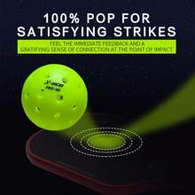 12 件装 X-ACE PRO 40 匹克球，74 毫米一体成型户外匹克球运动