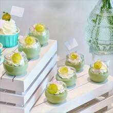 40/20/10pcs Transparent Mini Snow Globe Dessert Cups, Mini Ice Cream Cups, Mousse, Pudding, Jelly, Milkshake Cups - Ideal For Wedding, Family Gathering, Birthday, Christmas, Halloween Decor And Picnic