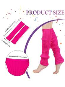 1双纯色针织腿套，简约时尚休闲风，适合秋冬季日常保暖，超过10种颜色可选，Y2K风格，舒适保暖 - 彩色 - 查看 3