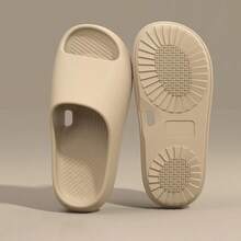 ASHALI Women's Indoor Slippers, Bathroom Waterproof Anti-Slip Slippers, Couples Style - Beige - View 8