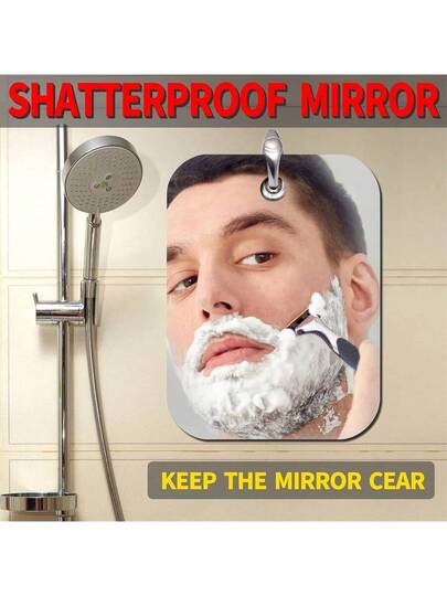 Pc Shower Spiegel Shaving Mirror. Luxe Plexiglass Makeup Small Travel Camping Mirror, Shatterproof Wand Hang held Locker Bathroom. (2 Sizes: 9.45in 7.87in, 11.8in 9.45in). Does Not Contain Hook. view 5