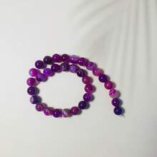 1 Strand Natural Agate Loose Beads Gemstone Round Beads Natural Stone Round Beads Striped For Jewelry Making DIY Bracelet Necklace Beads 4/6/8/10/12mm