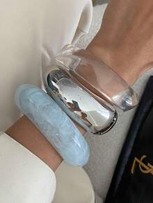 1 件/3 件/套波西米亚几何圆顶光滑树脂袖口手链，奢华度假派对和休闲日常穿着，女士和情侣节日生日多功能手链礼物（手链材质和颜色以实际产品为准） - 手鐲 - 查看 17