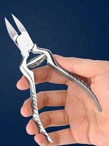 1pc Professional Podiatrist Toe Nail Clipper - Ultra Sharp Curved Blades, Stainless Steel, Suitable For Thick Nails And Ingrown Nails, Nail Care | Precision Scissors | Stainless Steel Scissors