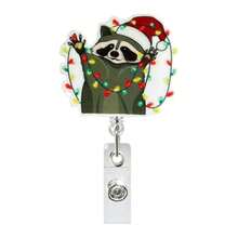 1pc Christmas Fun Badge Scroll, ID Card Name Badge Clip, Christmas Fun Design, Suitable For Doctors, Nurses, Office Workers, Gatherings, Essential Items For Returning To School, Christmas Badges Home Decor Christmas Decorations Room Decor