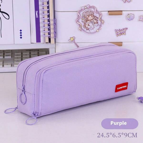 1 Stück großer mehrstöckiger Federmäppchen, große Kapazität Stoff Schreibtisch Stiftebox - transparente Mehrkammer Aufbewahrungsbox, kann Taschenrechner, Notizbuch und Stifte aufnehmen - geeignet für Schule, Büro und Reisen - für Studenten, Profis, unisex, Schulbedarf Organizer, Multifunktions-Aufbewahrung, Reißverschluss, Federmäppchen Tasche