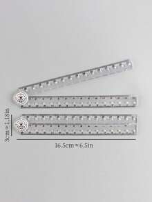 1 pezzo Righello pieghevole trasparente da 30 cm, righello portatile con marcature chiare, righello multifunzione con goniometro per studenti e forniture per ufficio