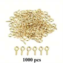 100/300/500/1000/2000 piezas Agujas de ojo mini multicolor, agujas de ojo, ganchos, ojetes, tornillos metálicos roscados, conectores de colgantes de joyería, suministros para hacer joyería DIY, 10mm/0.39 pulgadas