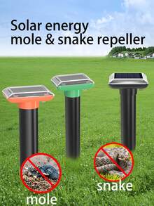 Solar Ultraschall-Vertreiber - Outdoor Schädlingsvertreiber für Schlangen, Wühlmäuse, Maulwürfe, wetterfeste Bodenverankerung, für Garten, Bauernhof, Feld