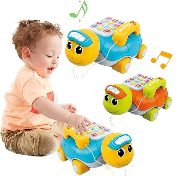 Interactive Baby Toy With Phone, Piano Music & Lights - Colorful Buttons & Cogs, Battery-Powered Sensory Play For Toddlers, Develops Motor Skills & Cognitive, Toy For Baby, Creative Playtime, Playful Design, Easygrip Handles