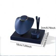 1pc PU Leather Jewelry Display Stand, Compartmentalized Storage For Necklaces, Earrings, Rings, Bracelets, Minimalist Jewelry Organizer Tray With Multiple Compartments And Ring & Earring Display Stations, Countertop Retail Showcase For Home, Boutique, Market Stalls, Professional Visual Merchandising, Travel-Friendly Portable Jewelry Case, Gift-Ready Presentation For Christmas, Cyber Monday, Holiday Parties, Wedding Favors, Anniversary, Everyday Dressing, Space-Saving Design, Room Decor - Brushed Jewelry Stand - View 15