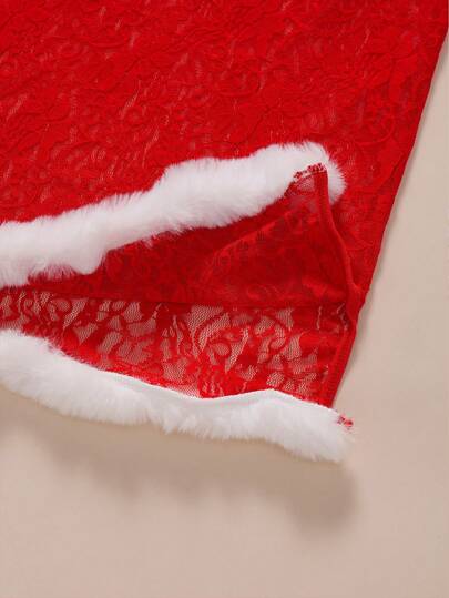 Pieces ,Red, Presents,Sheer Slit,Babydolls,Sexy Lingerie Dress, Verleidelijke Set view 10