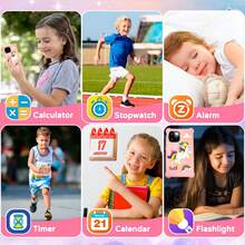 Kids Smartphone Gift For Boys & Girls, 2.8 Inch Touch Screen Unicorn Phone With Dual Camera, MP3 Player & Games, Creative Birthday Gift For Ages 3 4 5 6 7 8 10 Year Olds, Includes 32GB SD Card (Pink) - Multicolor - View 5