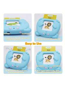 510 Words Alphabet Talking Flash Cards, Educational Learning Interactive Toys For Boys And Girls Birthday Gifts For Kids, Preschool Montessori Speech Toys - Blue - View 5