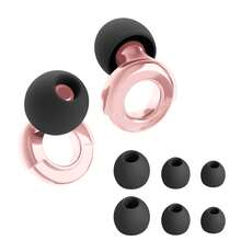 HUAK 1 Pair Electroplated Ear Plugs, Silicone Material, Concert Earplugs, High-Fidelity Hearing Protection Noise-Proof, Suitable For Work And Noise Sensitive, 4 Pairs Of XS, S, M, L Noise-Proof Earplugs - Multicolor - View 22