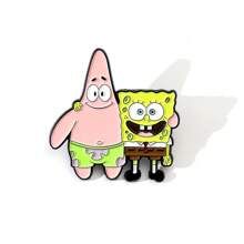 SPONGEBOB 海绵宝宝1/2件创意动漫海绵宝宝胸针创意派大星翻领别针金属珐琅徽章饰品背包服装配饰节日礼物圣诞节 - 均碼 - 查看 13