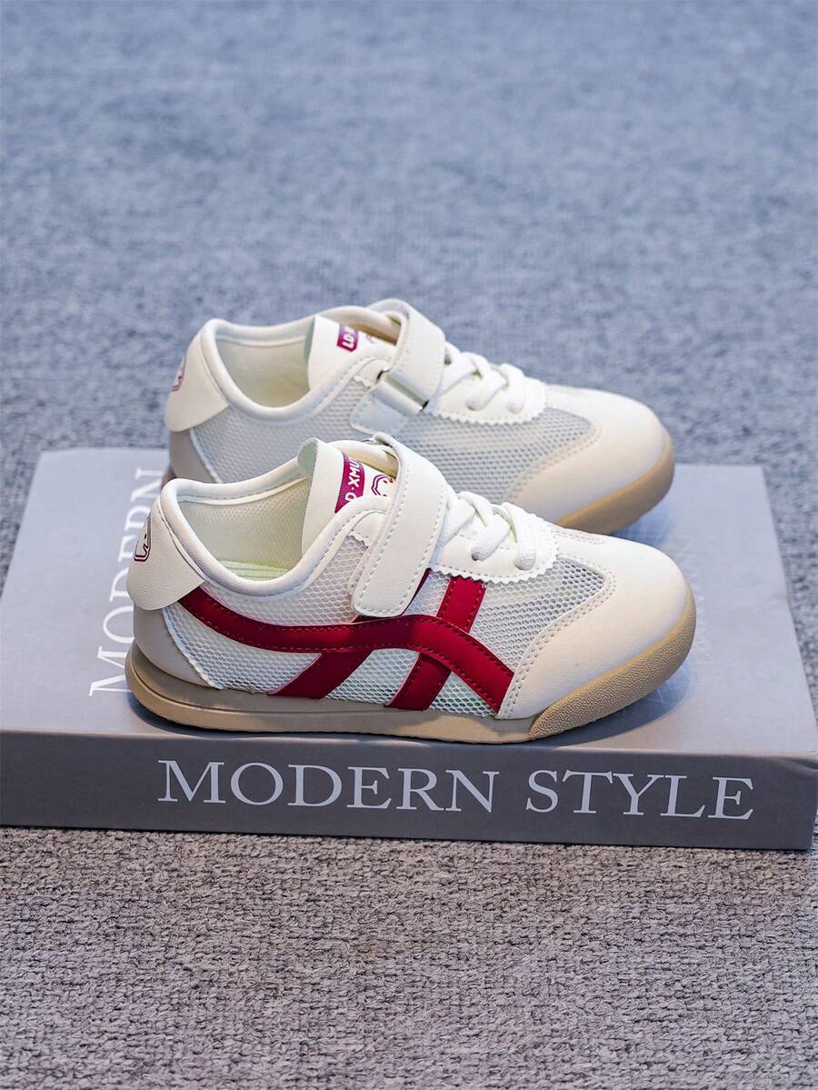 2-25 Nouvelles Baskets en Maille pour Enfants Printemps/Été, Chaussures en Maille Respirantes pour Filles, Chaussures Décontractées Blanches en Maille pour Garçons