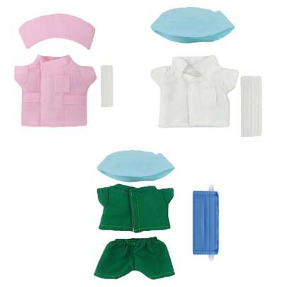 17cm Labu Blind Box Keychain Plush Doll Outfit, White Lab Coat Nurse Uniform Scrubs, Medical Staff Costume Set, Party Doll Accessories