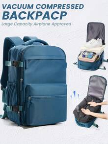 这款真空压缩背包专为旅行和商务出行而设计。它容量大，可容纳笔记本电脑、衣物等物品。只需按下一个真空按钮，即可节省50%的空间。轻便耐用，适合工作使用。3D泡沫肩带设计实用、节省空间、可调节且防滑。采用轻便耐用的尼龙材质，可折叠、不易褪色，是学生和休闲出行的理想之选。 - 彩色 - 查看 3