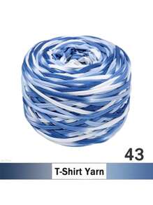 2/1 pieza Hilo de camiseta degradado, grande 300g/unidad - 2cm de ancho, hilo tejido de punto, suave y versátil para manualidades DIY, usado para ganchillo y tejido de bolsos, cojines, muñecas, mantas de almacenamiento, zapatillas, proyectos de ganchillo artesanal, disponible en múltiples colores, hilo multicolor, hilo de poliéster, hilo acrílico, hilo de ganchillo, hilo para manualidades, bolas de hilo vibrante, material de manualidades versátil, accesorios y suministros de tejido