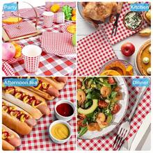 40张装绿色格子纸巾 一次性餐巾纸 绿白格子纸巾 适用于烧烤野餐、卫生间、生日派对、婚礼用品 - 綠色 - 查看 9