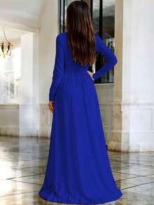 Women Long Dresses - 皇家藍 - 查看 3