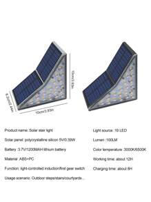 2/4/6 件太阳能 13LED 户外防水创意太阳能楼梯灯、楼梯台阶灯、路径灯、露台甲板、花园、节日装饰、圣诞节