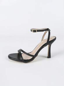 Giày cao gót mùa hè cho nữ, Giày cao gót mũi tròn màu đen thanh lịch gợi cảm thời trang, Giày cao gót mỏng cho cô dâu cưới, Giày cao gót hở mũi kiểu kitten, Giày cao gót tối giản màu trơn cho ngày lễ, Dép cao gót thời trang mùa hè mới, Giày cao gót trang trọng màu đen đa năng cho trang phục ngoài trời, Giày cao gót cao cấp cho nữ, Giày cao gót quai mắt cá chân - màu đen - Xem 3