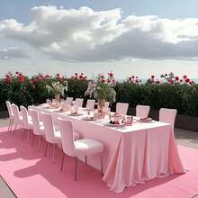 2 szt. satynowego obrusu 58*120 cali beżowy prostokątny gładki minimalistyczny obrus, odpowiedni na wesela, imprezy, bankiety, restauracje, na zewnątrz, patio, bufet, codzienny wystrój - Wielokolorowe - Zobacz 15