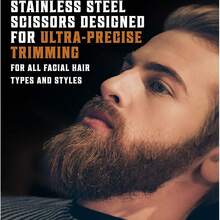 热销软猪鬃毛胡须刷美发师剃须工具男士胡须梳套装带袋胡须梳套装