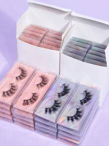 MAGEFY 20/40 Pairs Natural Crossing Full Effect Mixed False Eyelashes, Delicate Daily Wear, Cartoon Style, Travel Essential, New Year Gift, Christmas Eyelash Gift Box, Date Gift (For Women), Girlfriend, Wife, Mother, Birthday Gift, Party Gift, Gift Box Packaging - Black - View 14