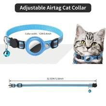 Odokele Reflective Cat Collar With Apple AirTag Holder, Suitable For Kittens, Cat GPS Tracker Adjustable Collar With Quick Release Buckle, Fits Small Cats And Dogs - Pink - View 8