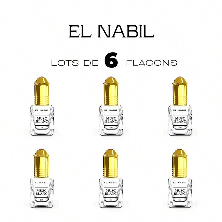 EL NABIL Musc Blanc Lot 5ML Alcohol-Free Perfume Extract - Musc Blanc - View 1
