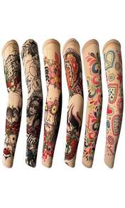 Yariew Tattoo-Ärmel Set – 6 Verschiedene Muster, Dehnbarer Stoff, Sonnenschutz Für Arme Bei Sport & Festivals