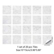 20 Stücke Mandala Muster Küchenrückwand Aufkleber, PVC wasserfeste Wandaufkleber, 30 x 30 cm, geeignet für Küche, Balkon, Spüle, Badezimmer und Esszimmer Dekoration