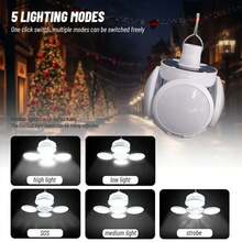 1pc Solar Powered Lamp, Outdoor & Indoor, Remote Control Solar Hanging Lamp, Separate Single/Dual Head Outdoor Path Light, Yard Lighting LED Night Light, Indoor Lighting Lamp, White Light With Remote Control Multifunctional Solar Hanging Lamp - Chandelier-high Gloss - View 10