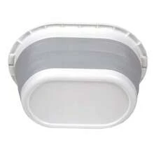 "Bồn tắm và chậu giặt đa năng gấp gọn XXL 25L – Chậu silicon bền chắc dùng để tắm, giặt giũ và mang theo khi đi du lịch" - trắng và xám - Xem 4