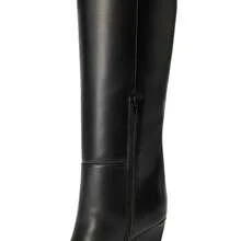 Women's Wedge Heel Knee High Boots Pointed Toe Side Zip Tall Boots Solid Color Retro Fashion Y2k Boots For Autumn/Winter